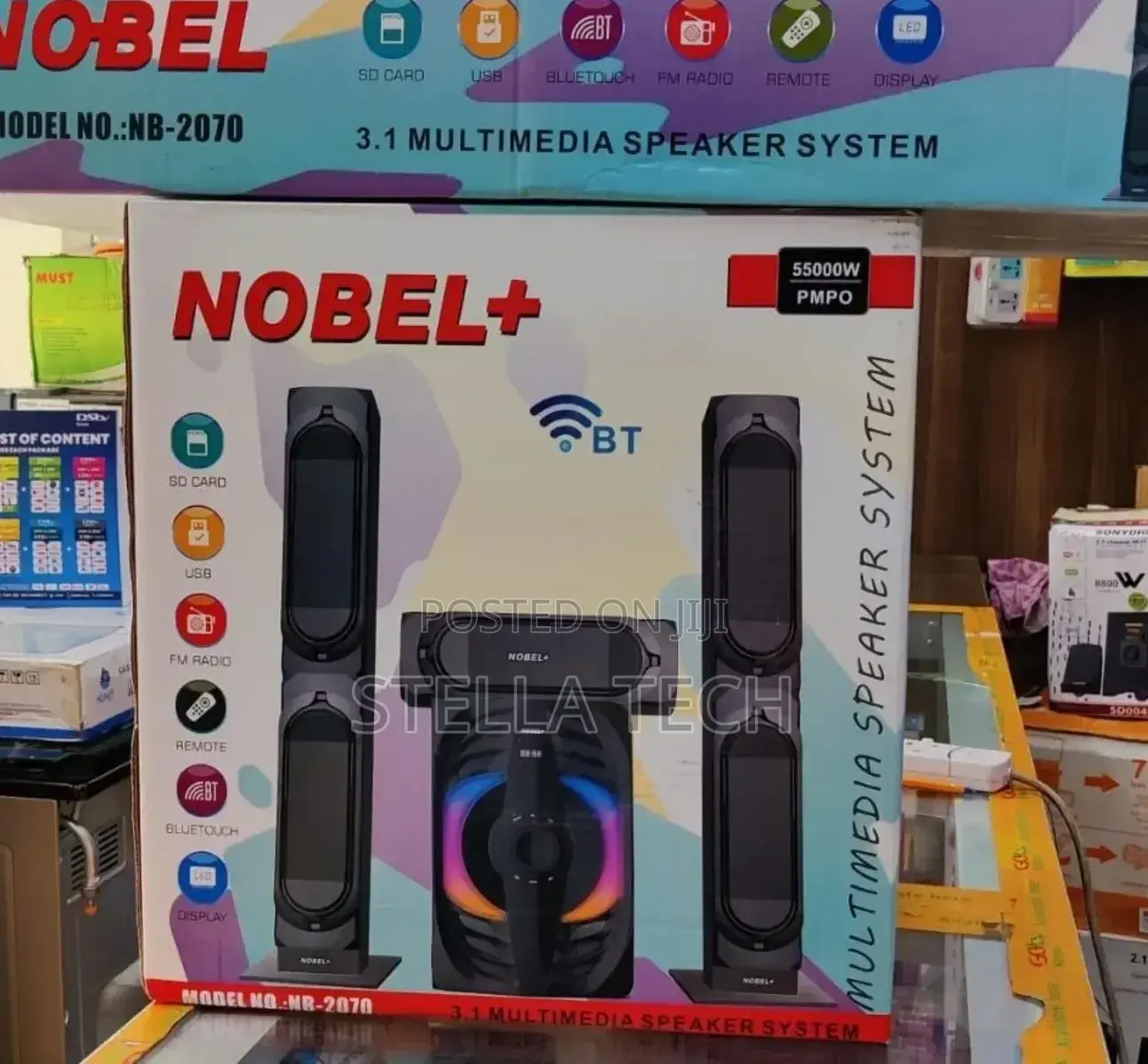 Nobel Nb-2070 3.1ch Subwoofer 55,000w Pmpo Multimedia Sub Woofer