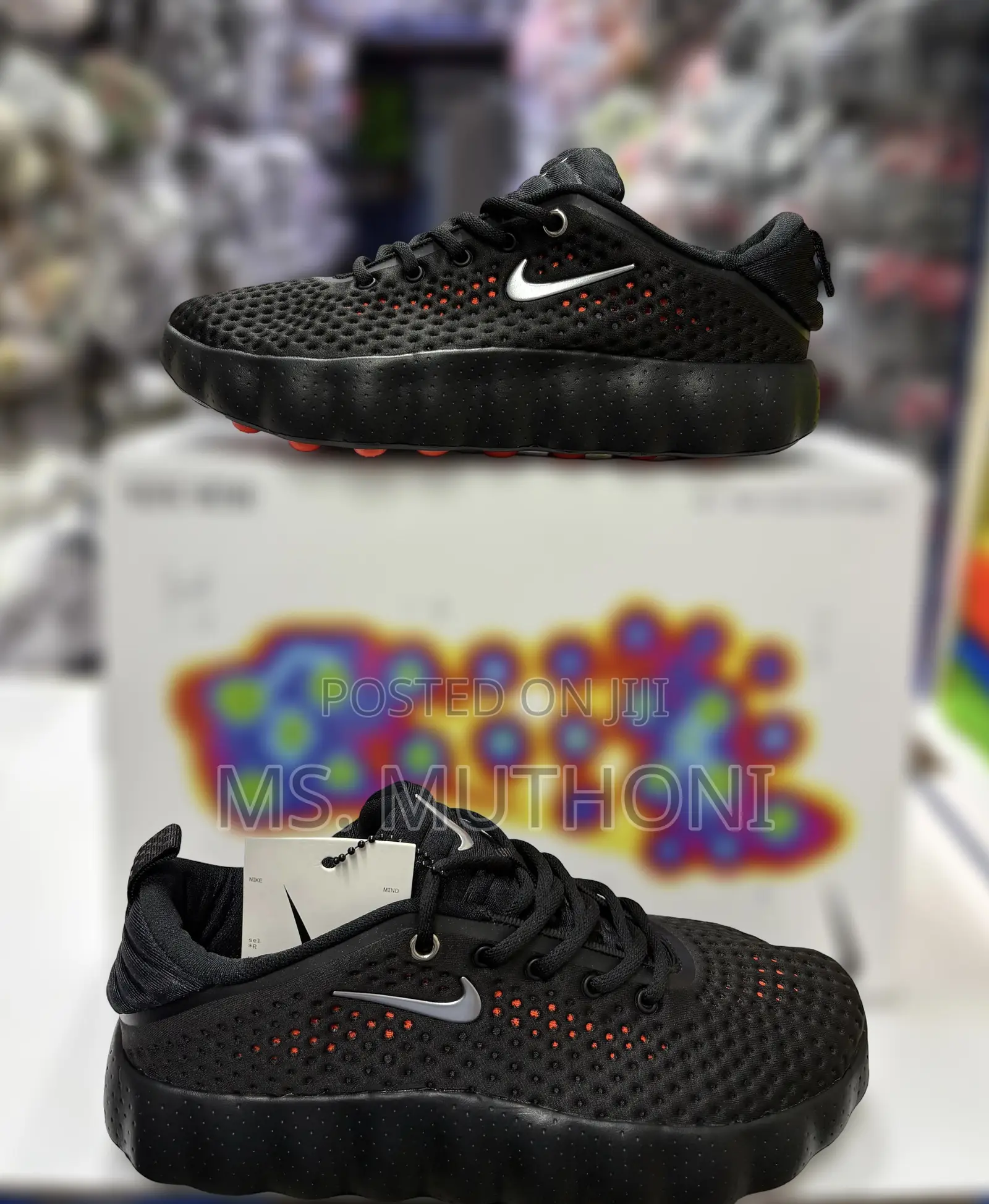 The Nike Mind 002 "Black Hyper Crimson" Pregame Shoes.  40-45