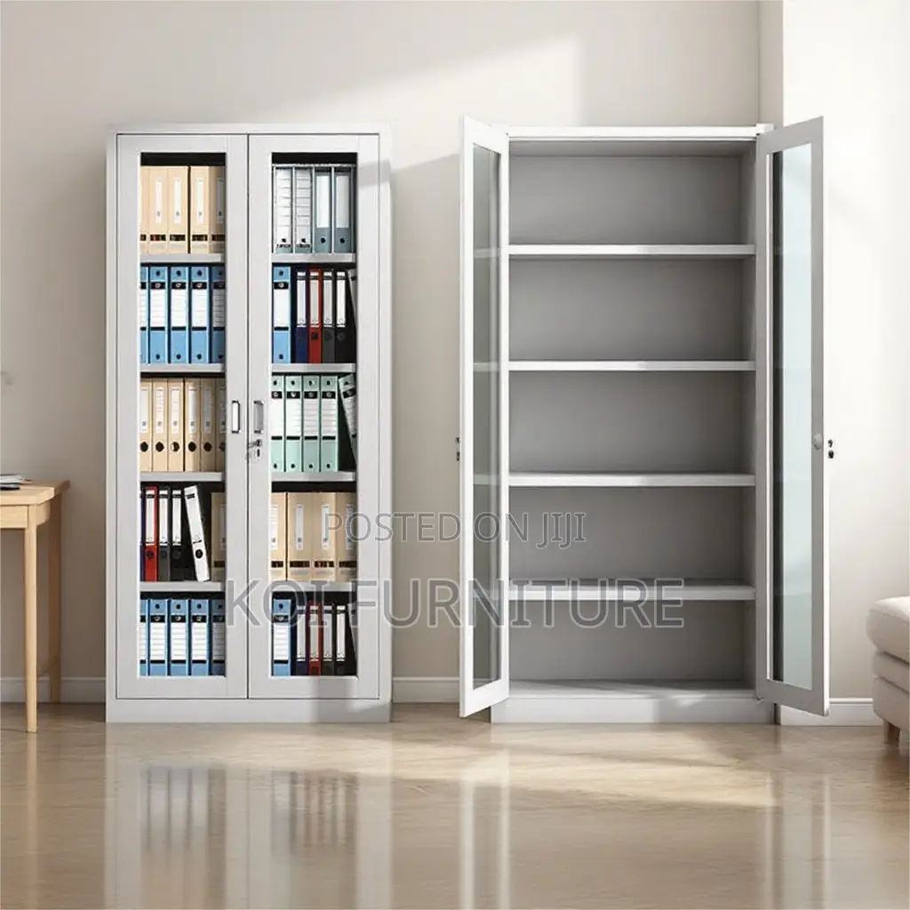 Office Cabinet; Two Doors Cabinet With Adjustable Shevles