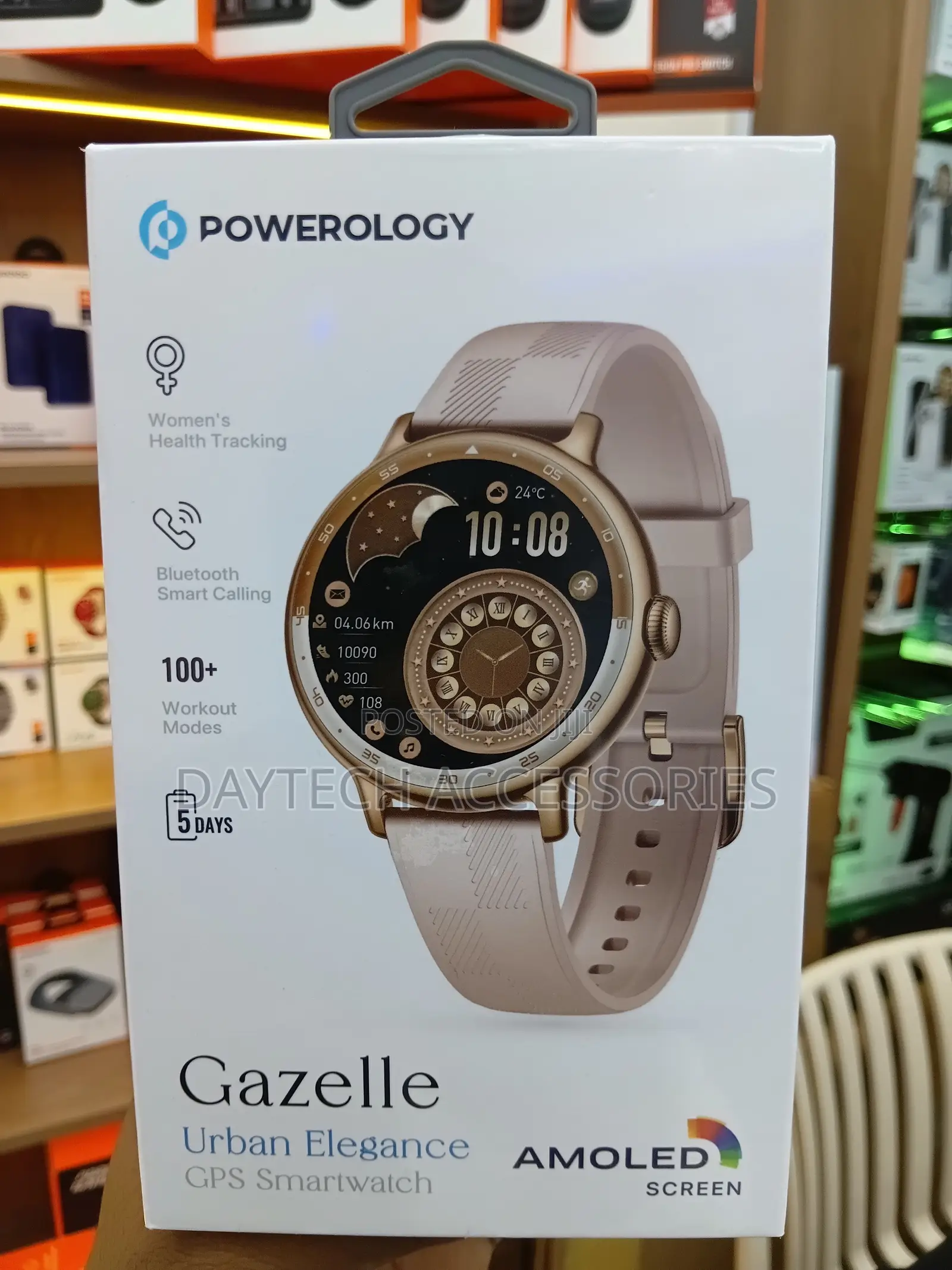 This Is a Powerology Gazelle Urban Elegance GPS Smartwatch - Rse Gold
