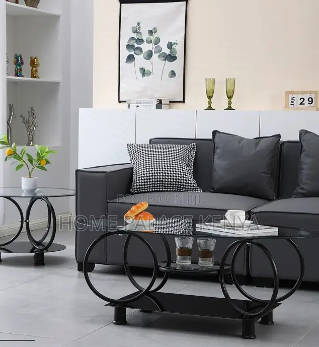 Glass Table: Economical Glass Coffee Table With Compartments
