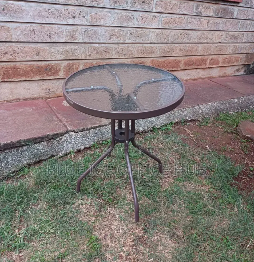 Round Balcon Glass Table With