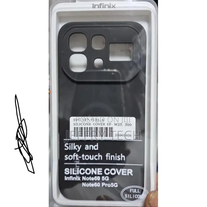 Silicon Back Case for Infinix Note 60 5g / Note 60 Pro 5g - Black