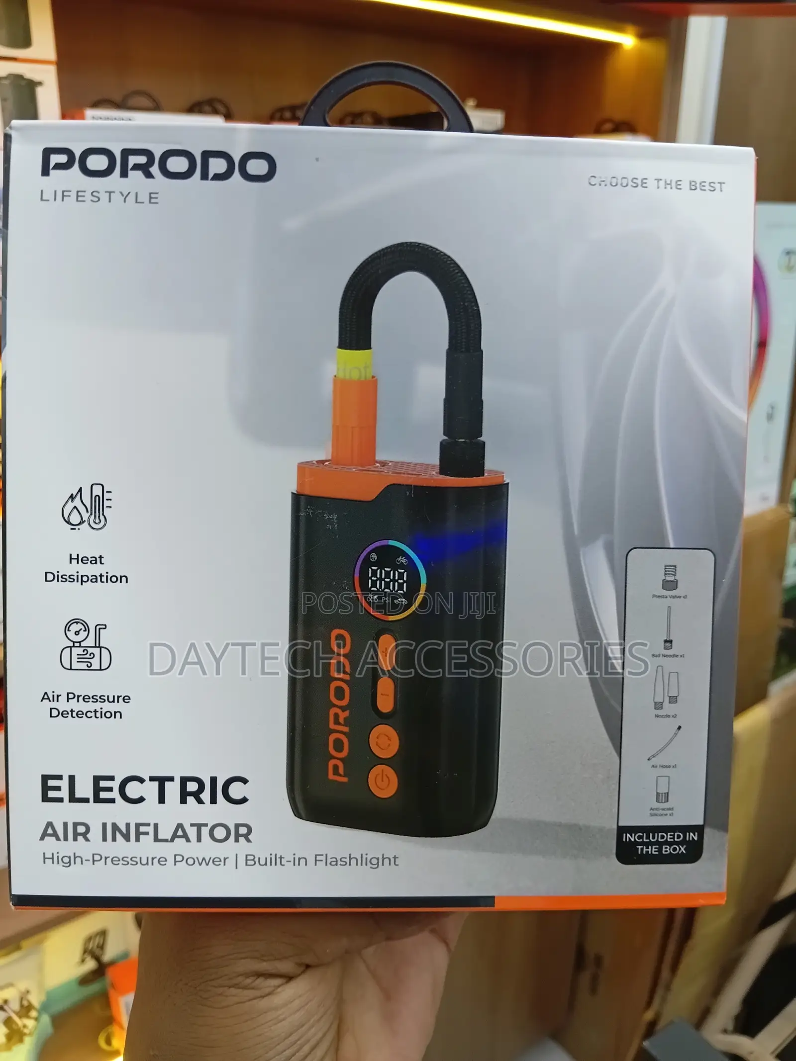 Porodo Lifestyle Electric Air Inflator With a 150 Psi High-Pressure.