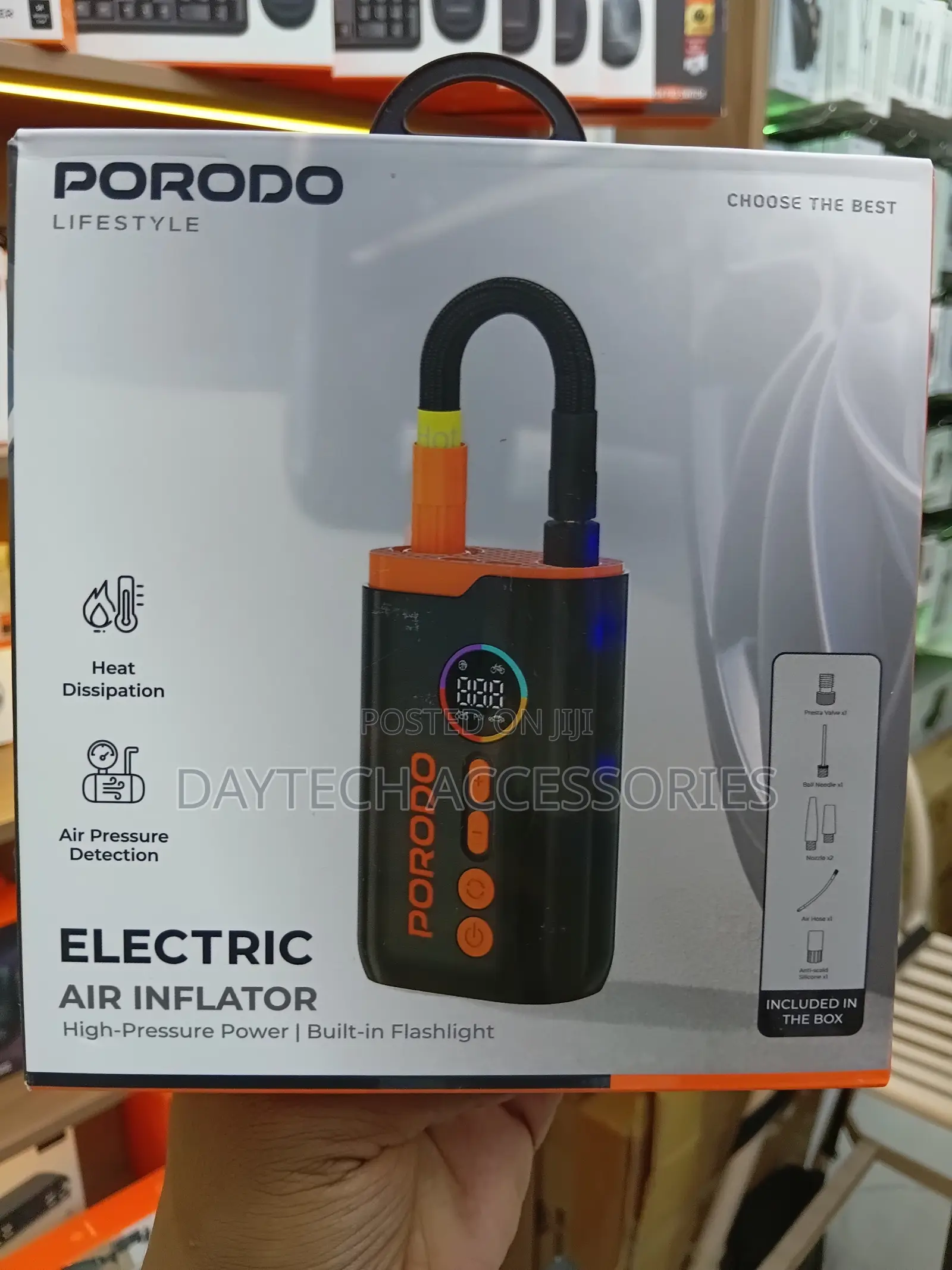 Porodo Lifestyle Electric Air Inflator - Black