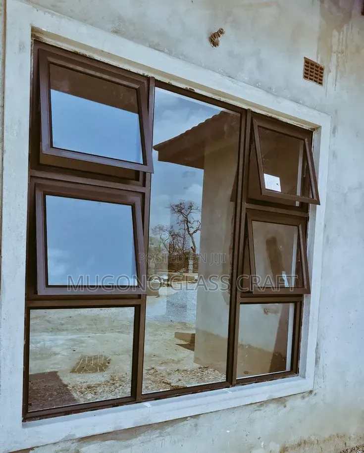 Brown Coated Aluminium Projecting Windows