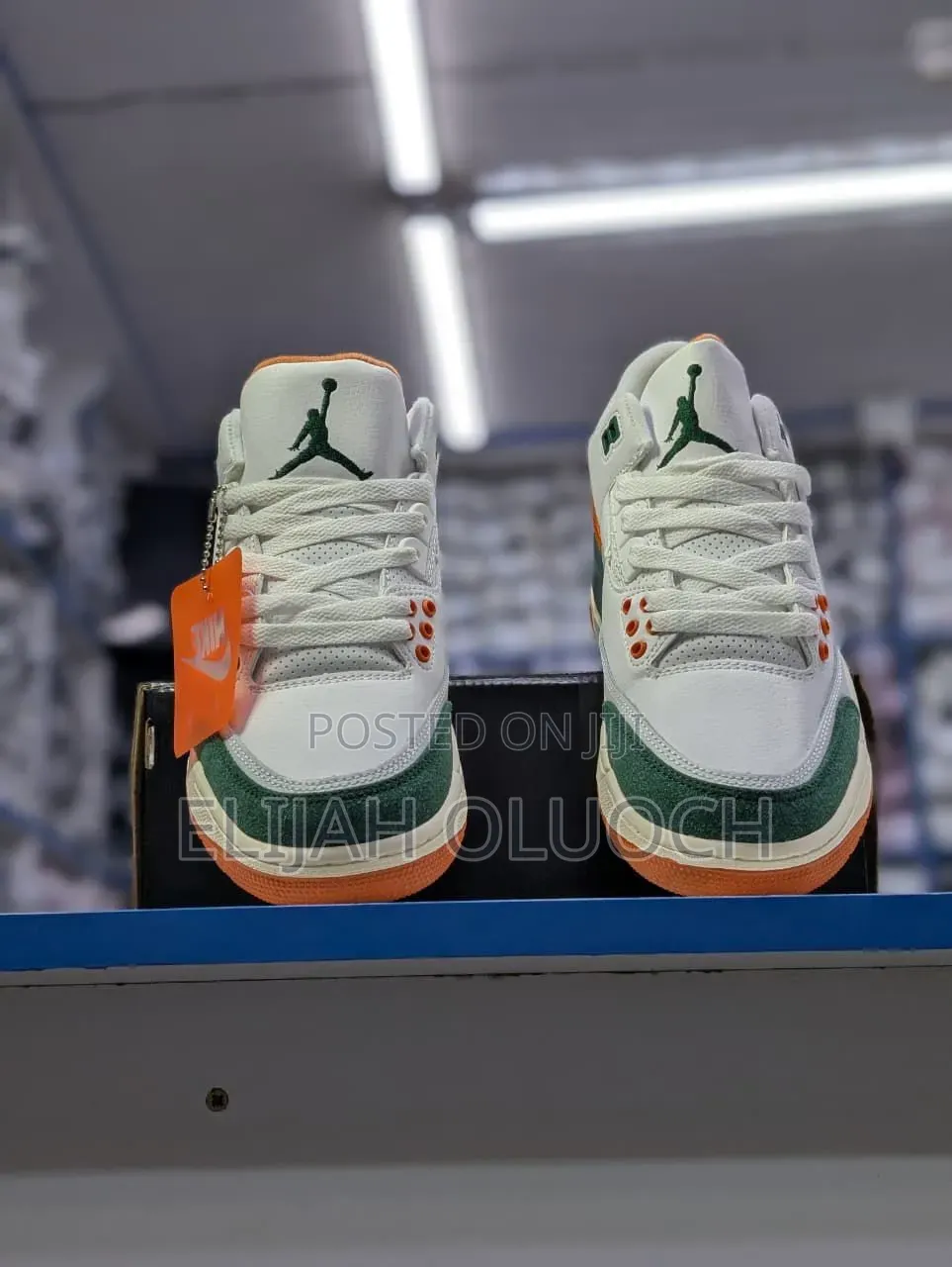 Jordan 3 Miami Hurricanes Pure Leather 40,41,42,43,44,45