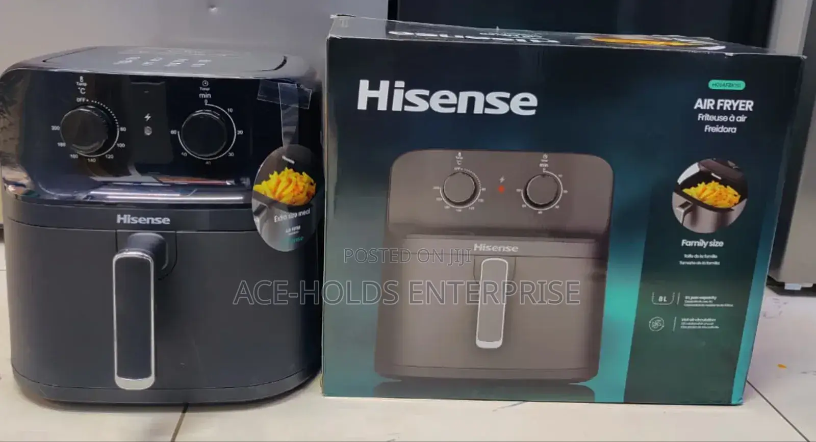 Hisense Air Fryer Double Manual 8 Litres Capacity