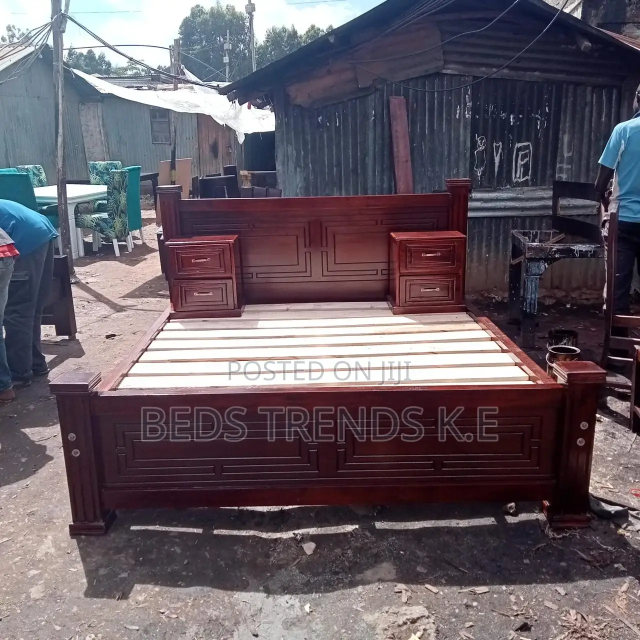 Dark Wooden Bed Frame