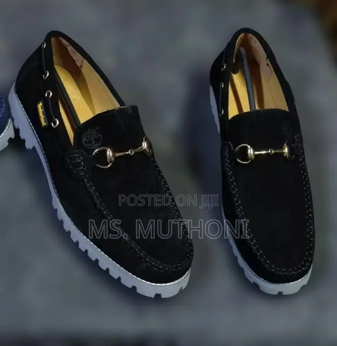 Black / Navy Blue Suede Timberland Loafers Size 39-45