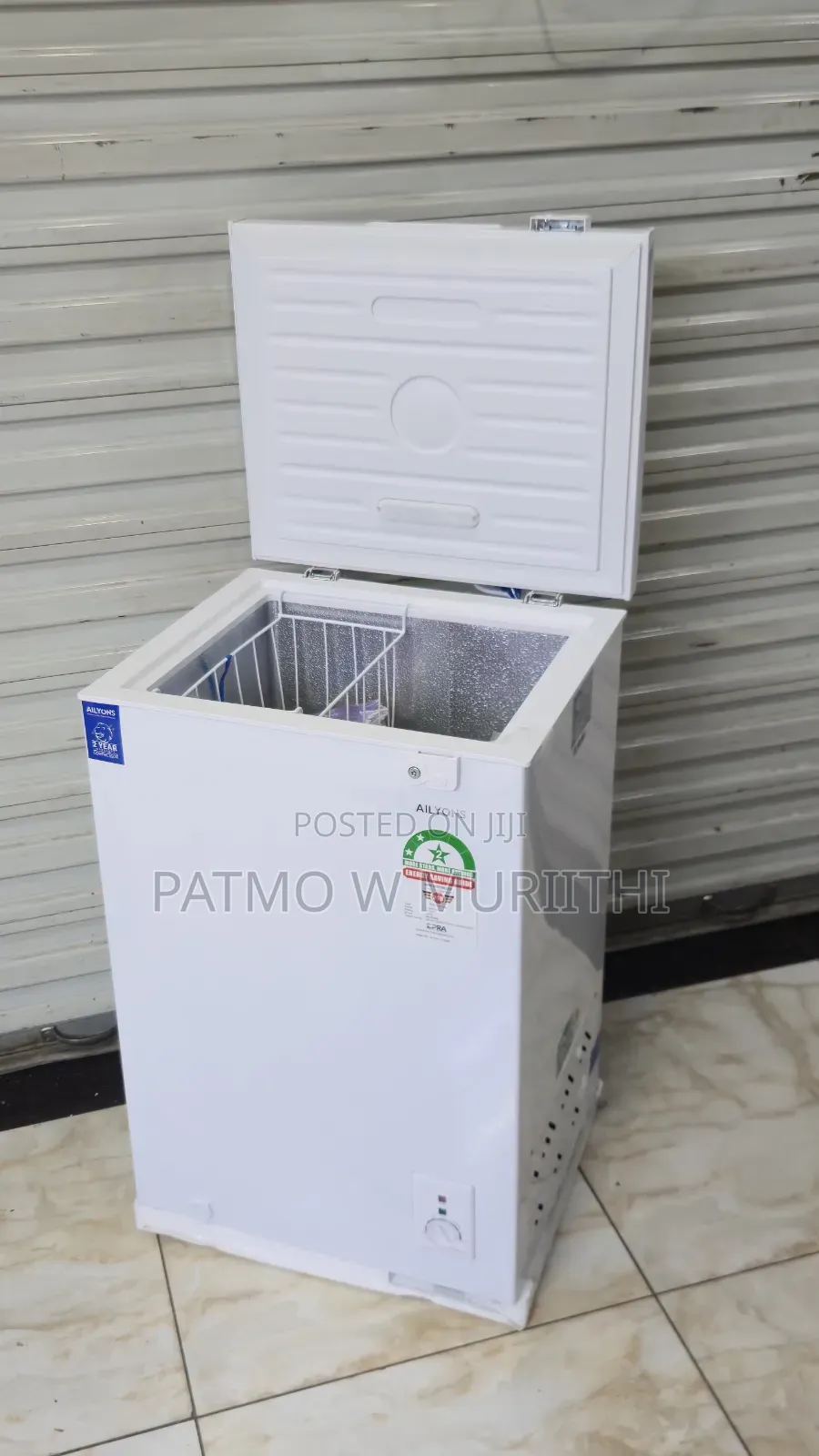 Ailyons 99l Chest Freezer Af-101 Adjustable Thermostat White