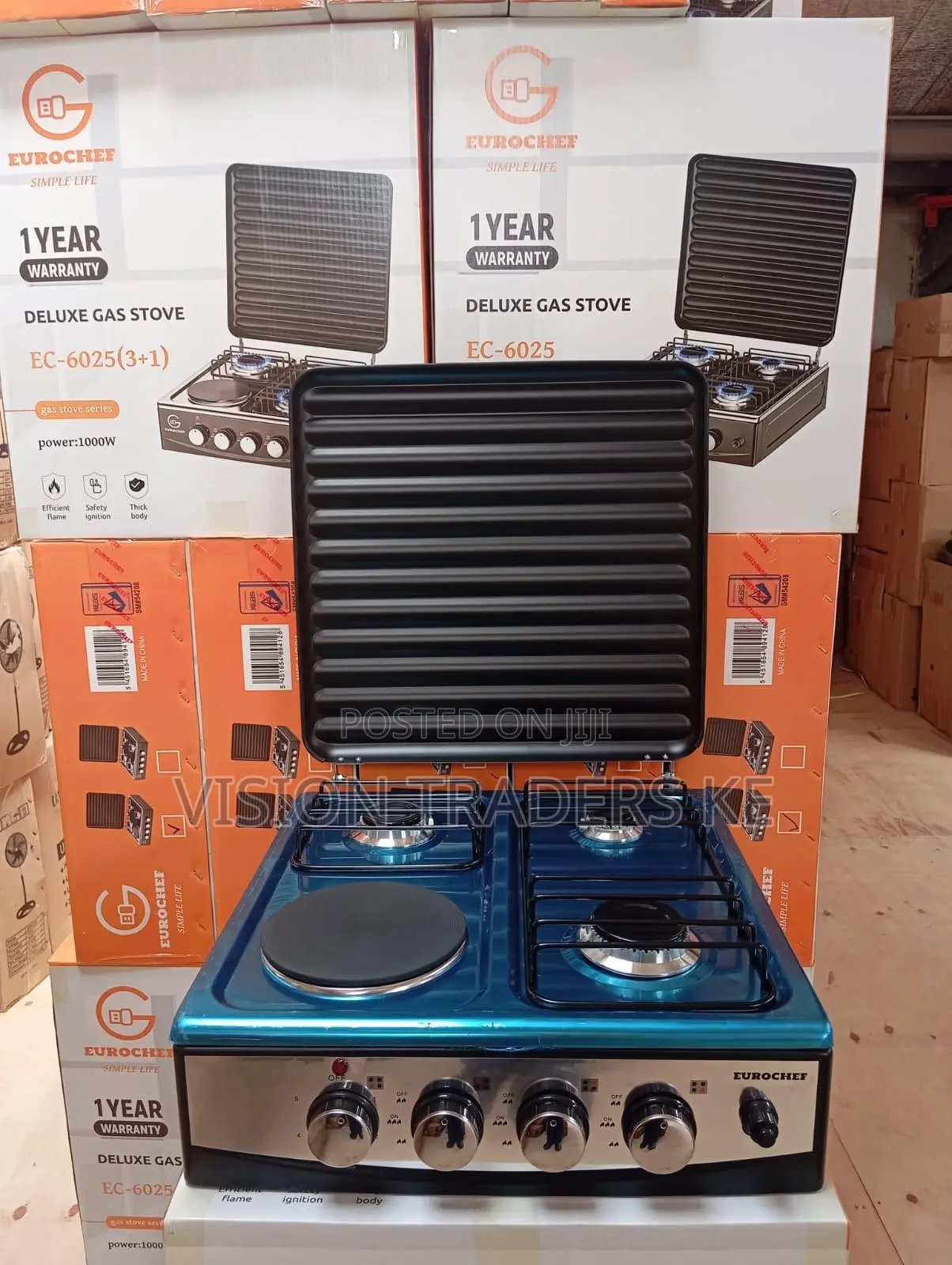 Eurochef 3 Gas +1 Electric Table Top Cooker
