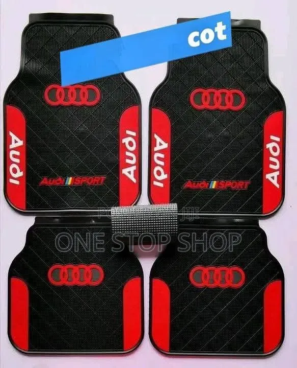 Audi Car Models Diamond Red Accents Floor Mats
