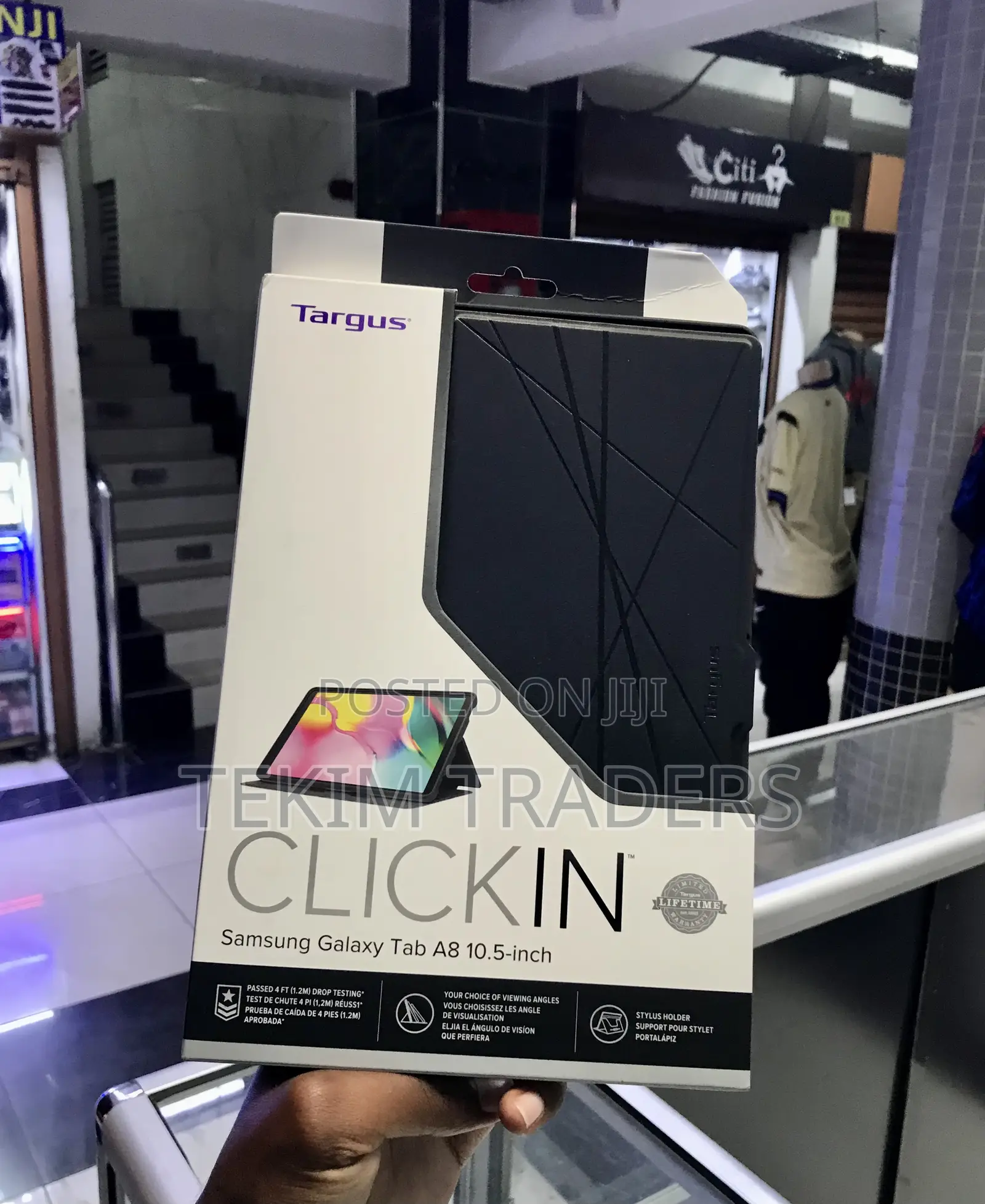 Galaxy Tab A8 Leather Flip Case - Wallet With Card Slots Pen Holder