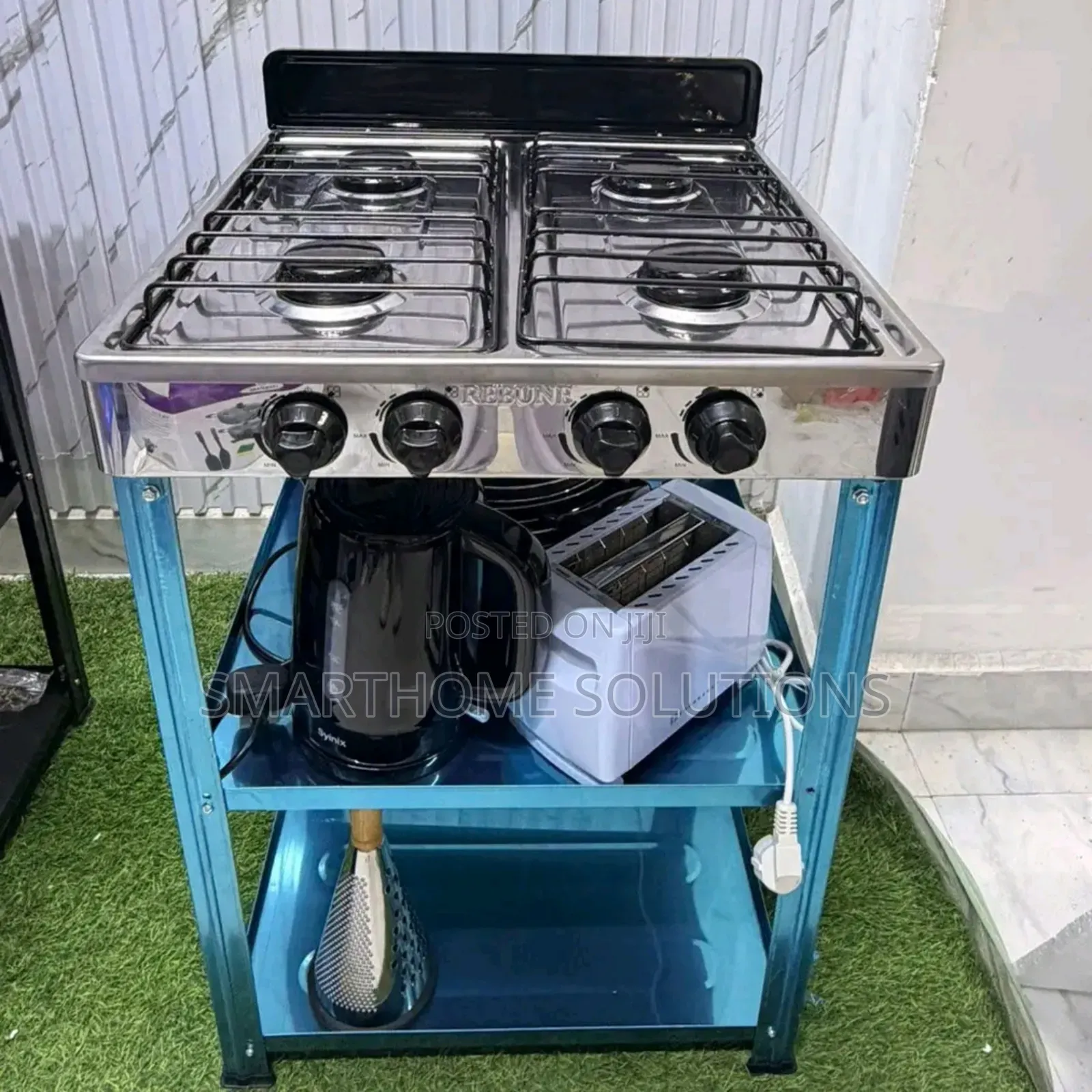 Cooker 4-Gas Burners With Storage