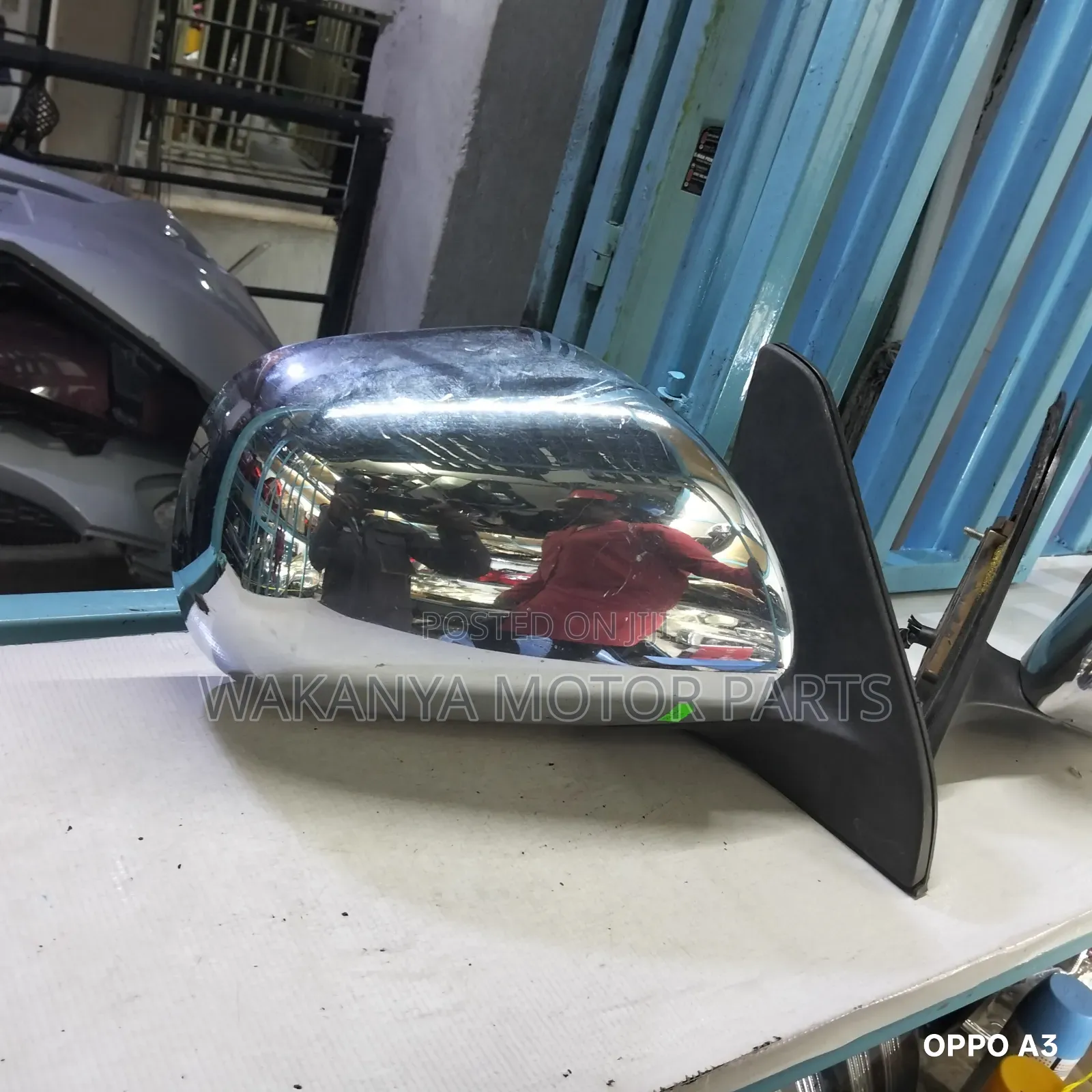 Toyota Prado J120 Side Mirror With 3 Cables and Chrome Cover, Ex Japan