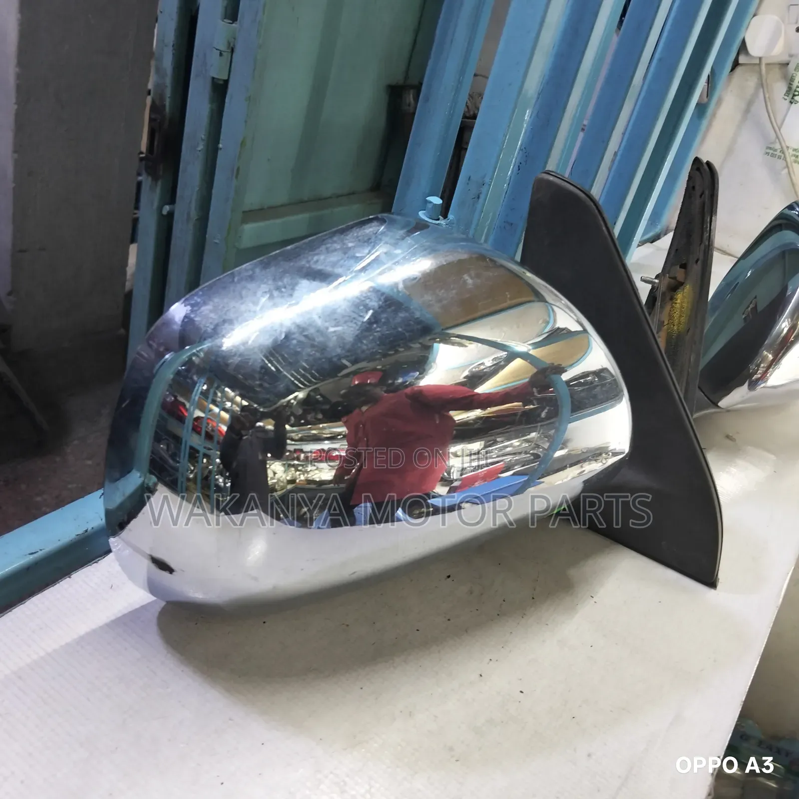 Toyota Prado J120 Side Mirror With 3 Cables and Chrome Cover, Ex Japan