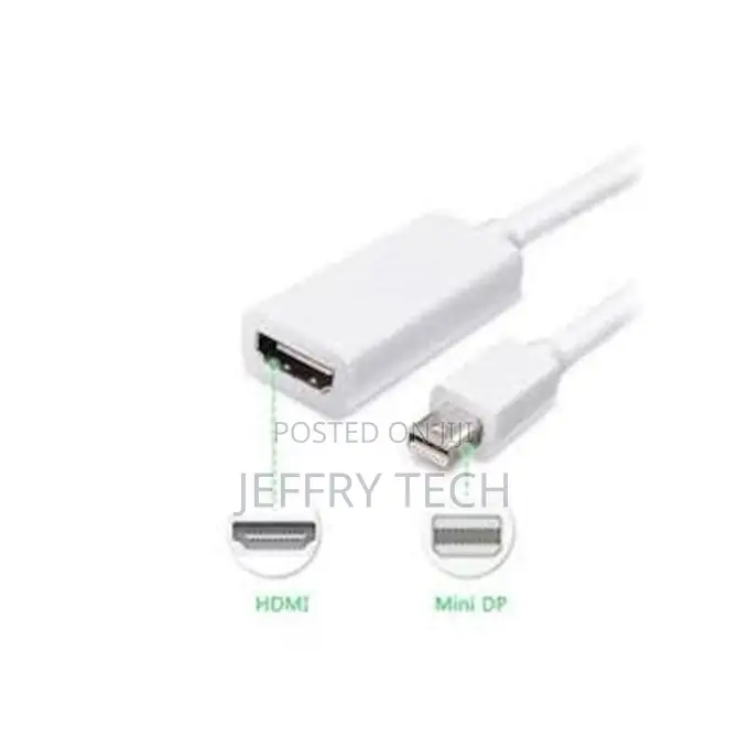 Thunderbolt Mini Display to Hdmi Adapter - Male to Male - White