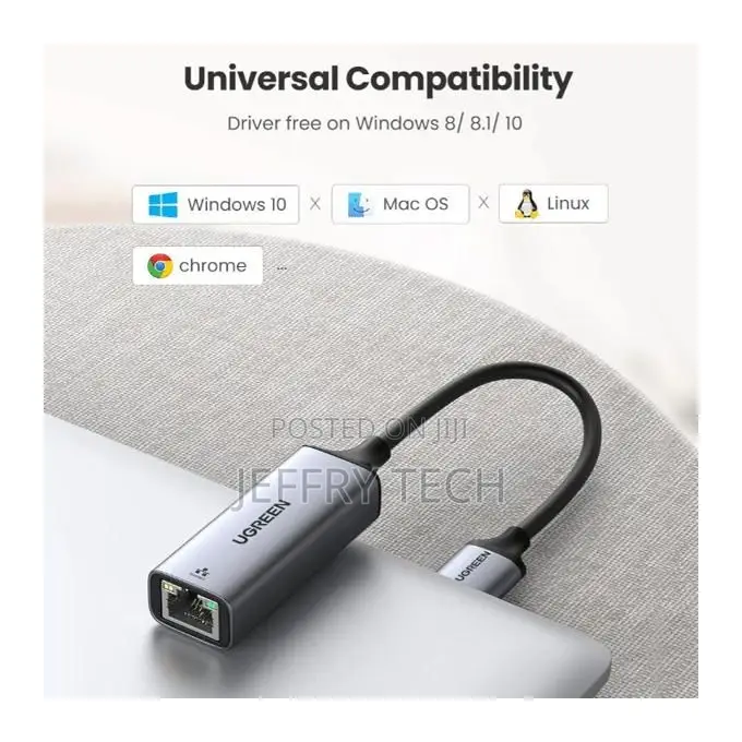 Ugreen Usb 3.0 to Gigabit Ethernet Adapter - High-Speed Lan for Lapto
