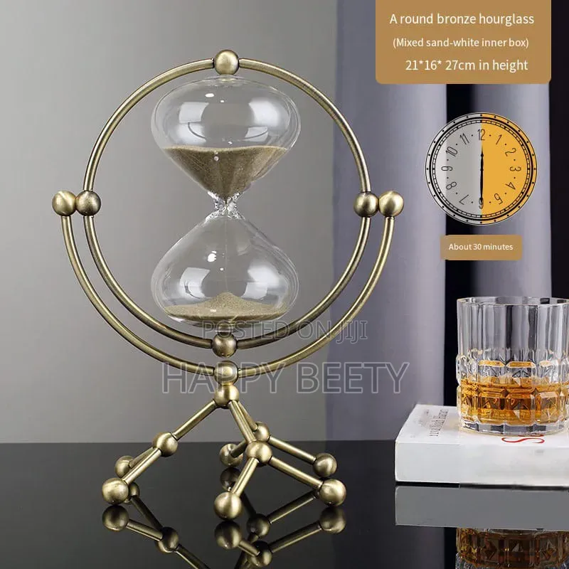 Elegant Metal Frame 30mins Timer Hourglass