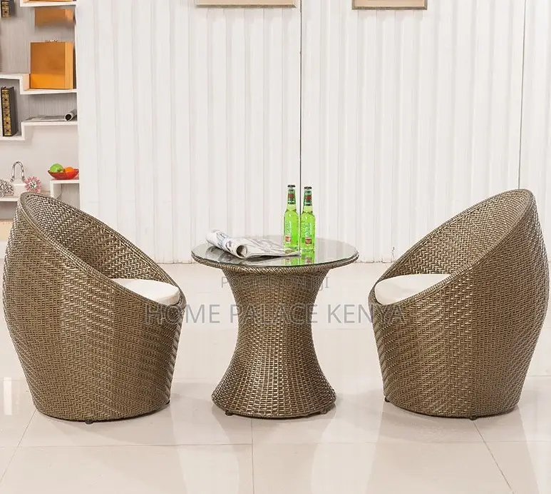 Balcony Set: Rattan Outdoor Furniture Set ,Table and 2 Chairs