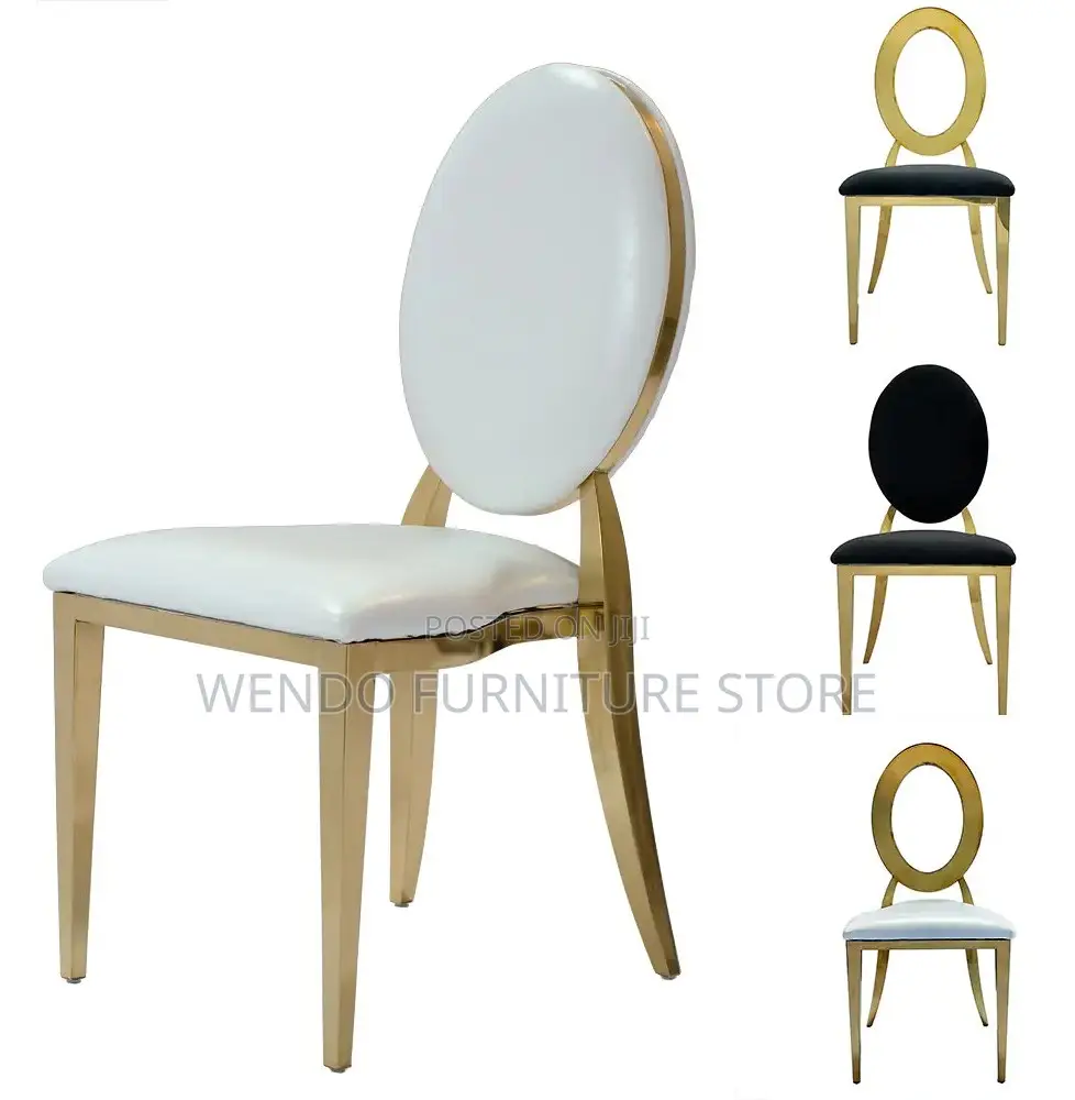 Dining Chairs; Modern Padded Golden Soft Dining Chairs
