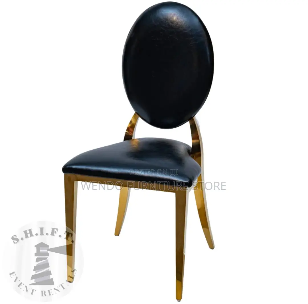 Dining Chairs; Modern Padded Golden Soft Dining Chairs