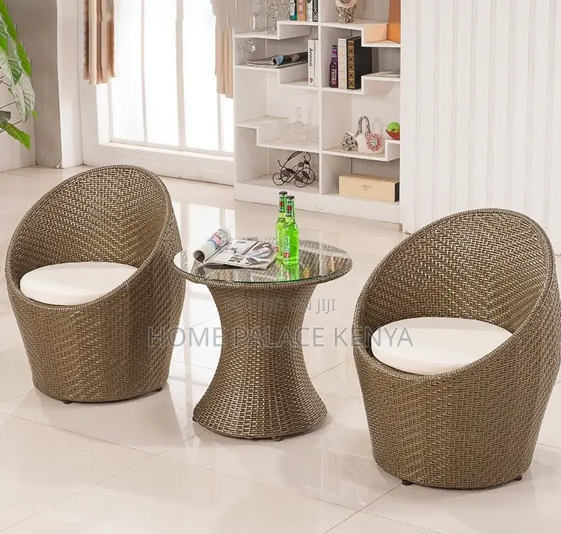 Balcony Set: Rattan Outdoor Furniture Set ,Table and 2 Chairs