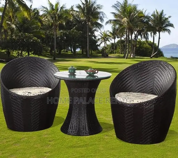 Balcony Set: Rattan Outdoor Furniture Set ,Table and 2 Chairs
