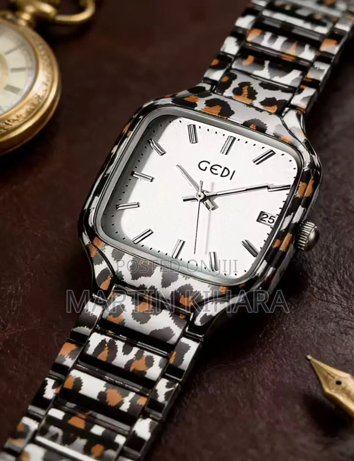 Gedi Ladies Watch-Animal Print Design