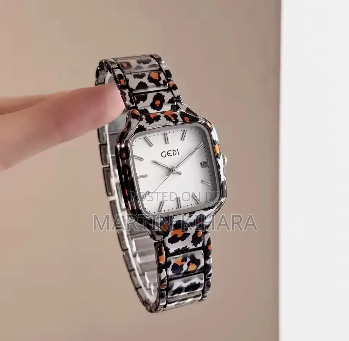 Gedi Ladies Watch-Animal Print Design