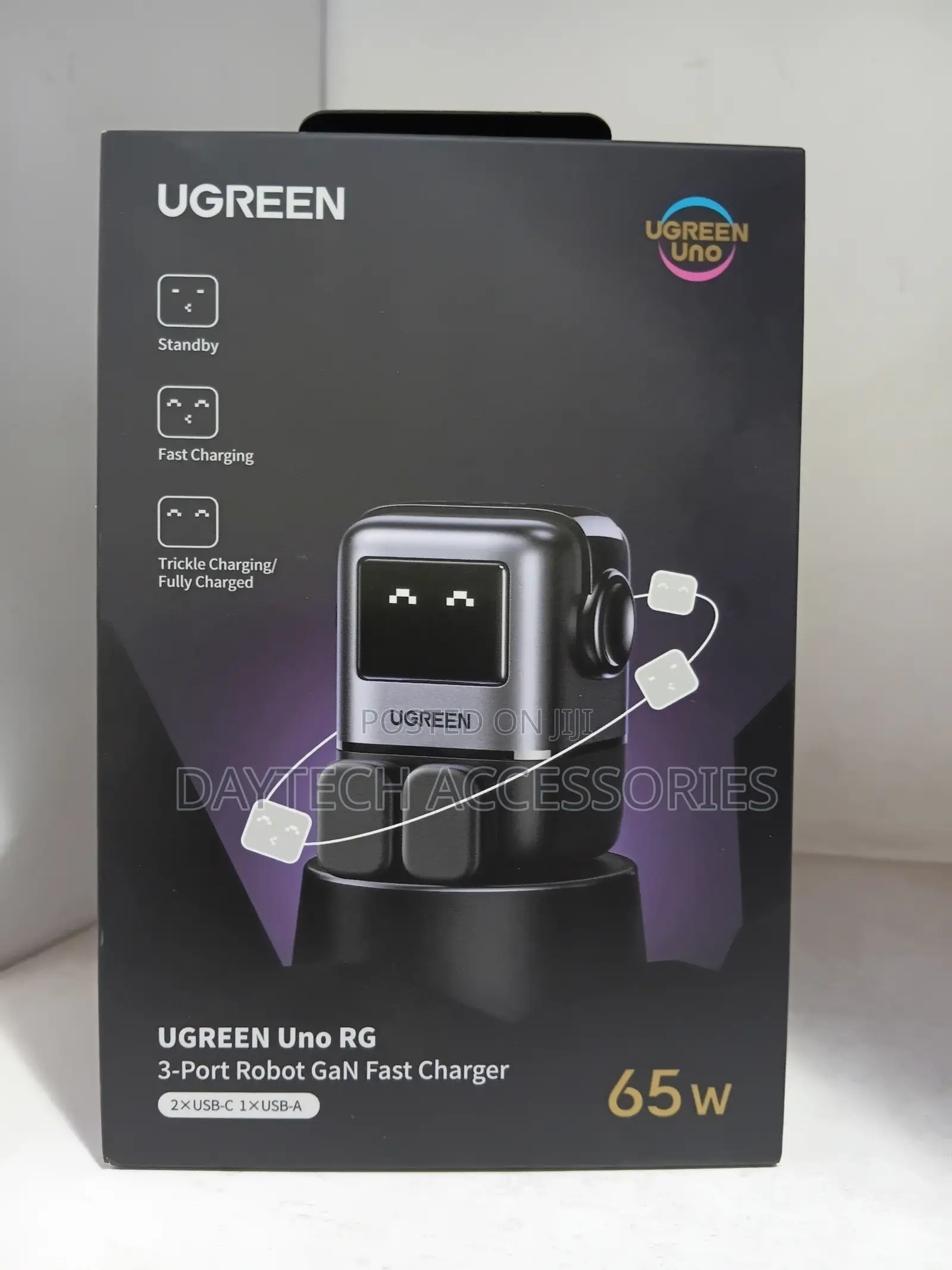 Ugreen 65w Gan Charger - 3-Port Usb C Power Adapter - Black