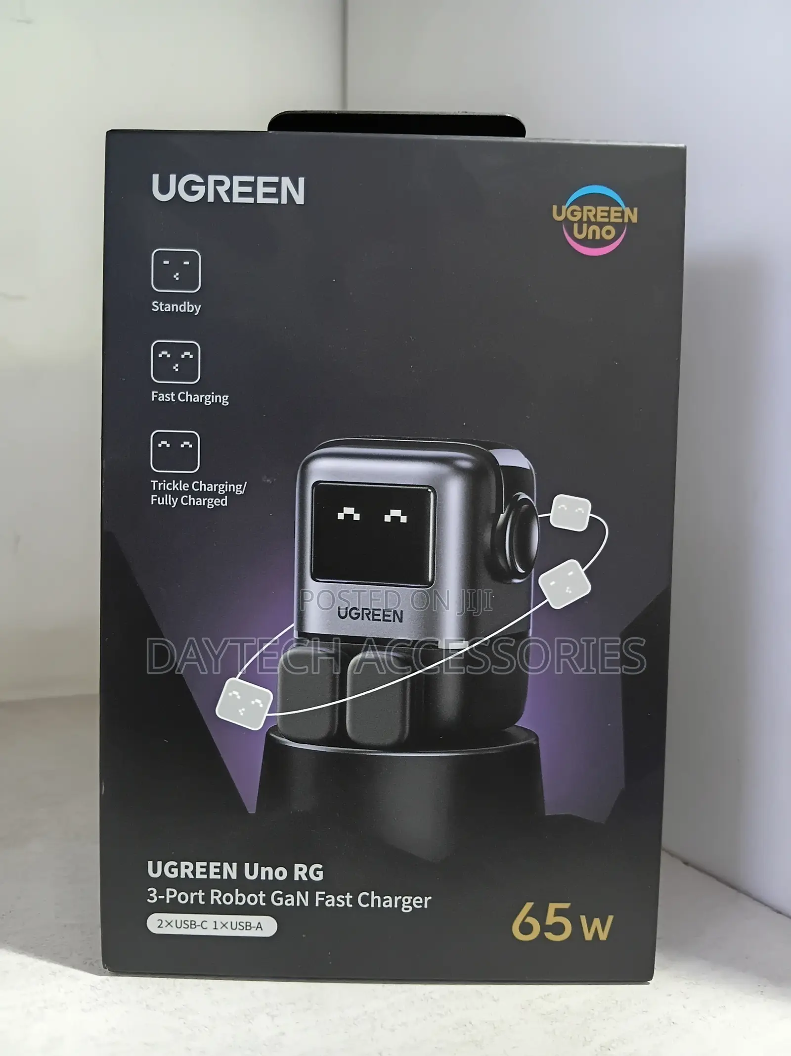 Ugreen 65w Gan Charger - 3-Port Usb C Power Adapter - Black