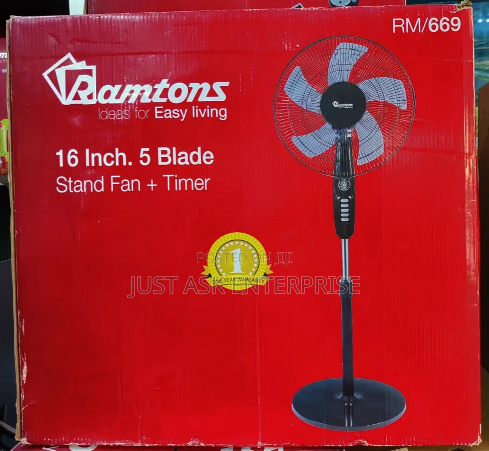 Ramtons 16" Stand Fan With Remote - Rm669