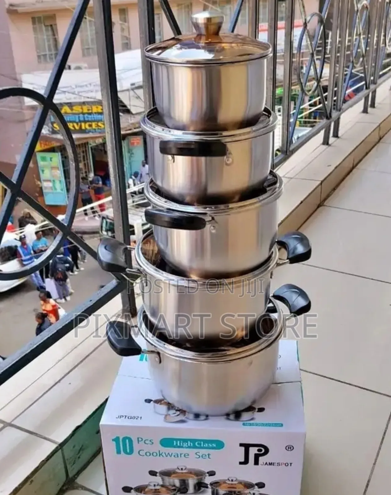 Jp Strong Stainless Steel Cookware Sufuria Set 10 Pieces