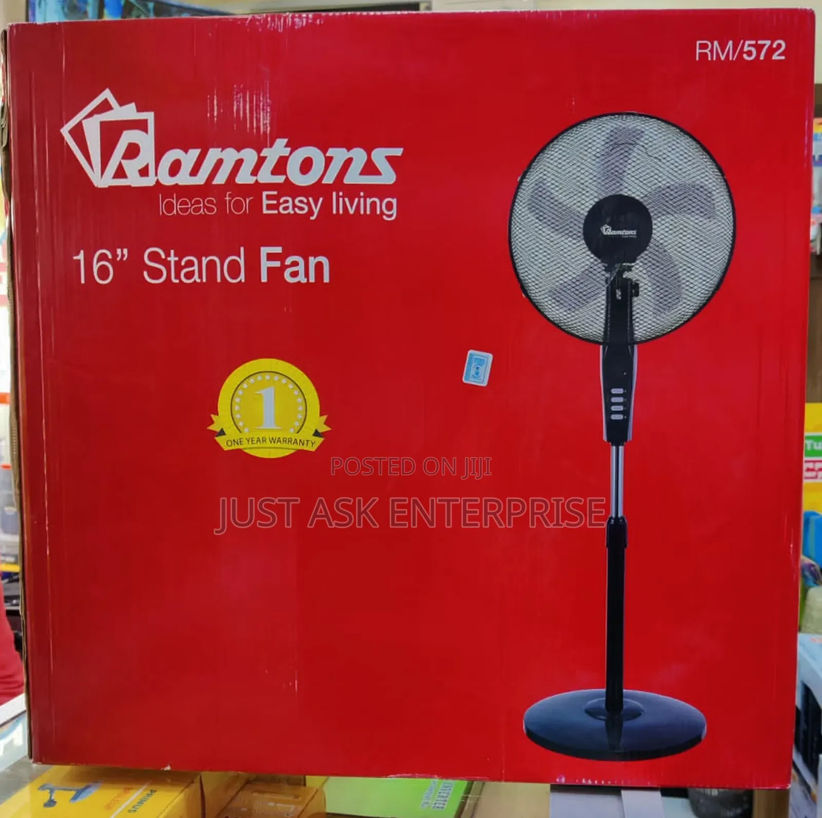 Rm/527 Ramtons 16" Standing Fan - Efficient Cool Breeze