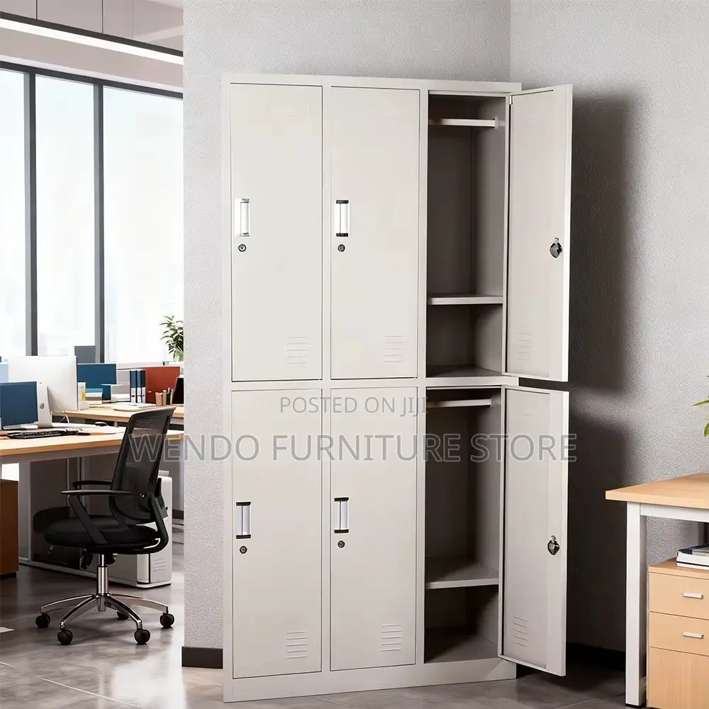 Office Cabinet; Steel Grey White Style Cabinet With 4 Drawers