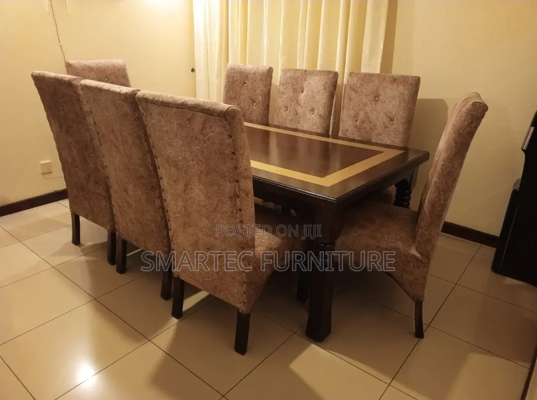 8-Seater Rectangular Wooden Dining Set