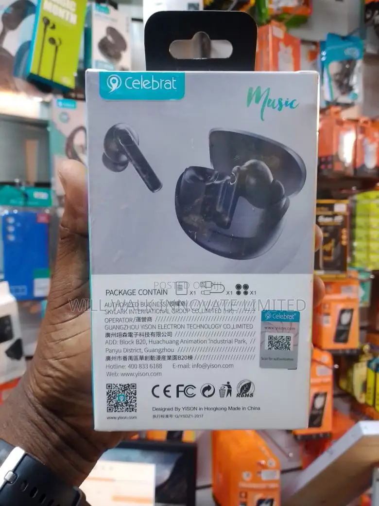 Original Celebrat W71 TWS Stereo Headset With 30 Hours Standby