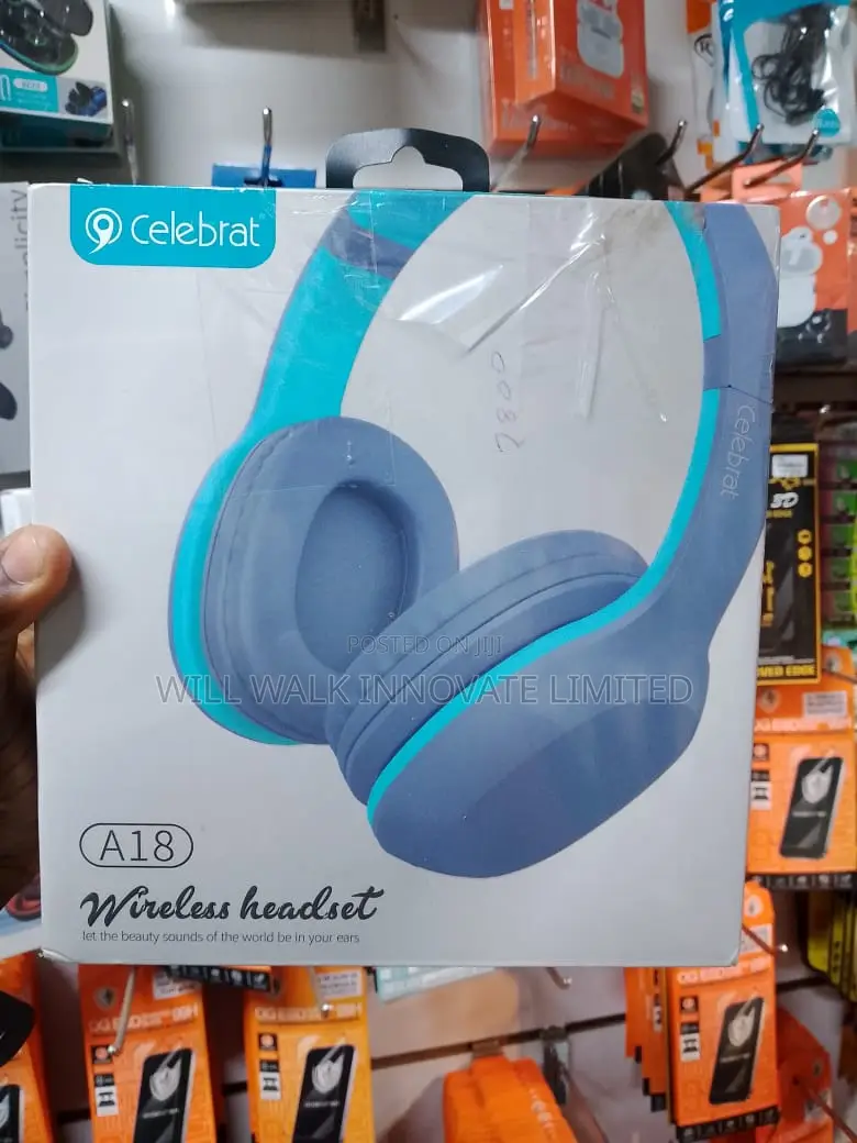 Celebrat A18 Wireless Bluetooth Headset – Extra Bass (Brand New)