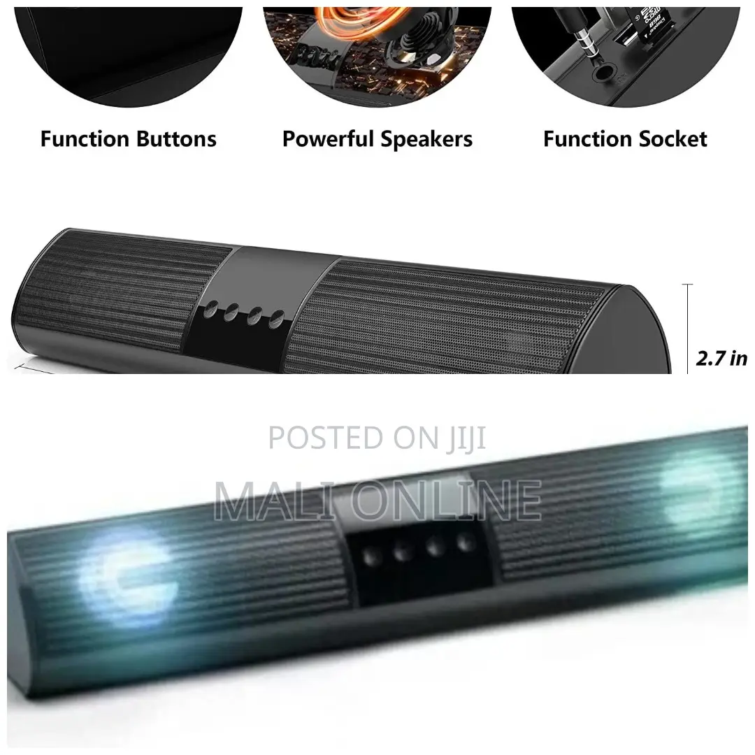 A2 Wireless Bluetooth Soundbar Speaker 10w Dual Stereo Bass RGB Led