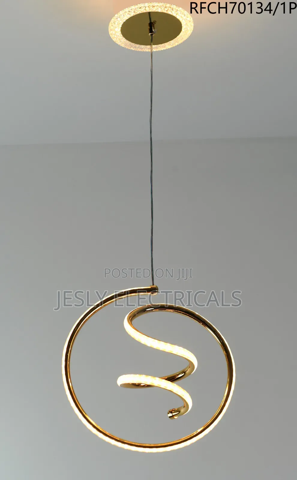 Modern Spiral Loop Led Pendant