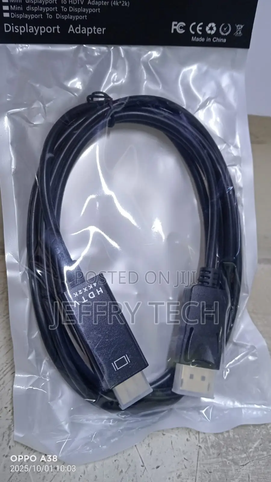 Displayport Dp to Hdmi Adapter Cable Cord 1.8m Support Resolution Hd 1