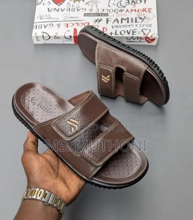 Kito Brand Men's Premium Slides Featuring Dual Velcro Straps