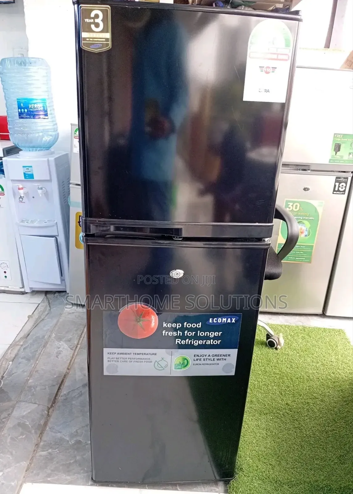138litres Ecomax Double Door Dark Silver Refrigerator