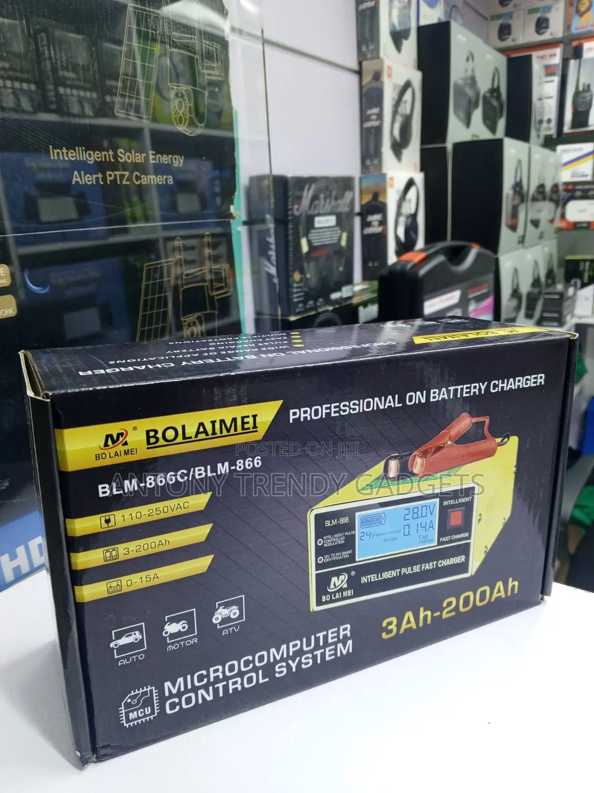 Bolaimei 12v 24v Digital Battery Charger 3ah-200ah