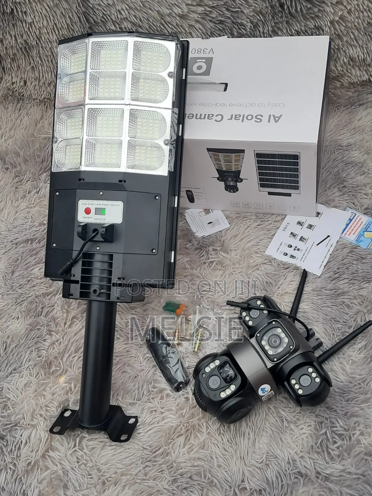 Wireless Triple Lens Solar Security Camera Outdoor