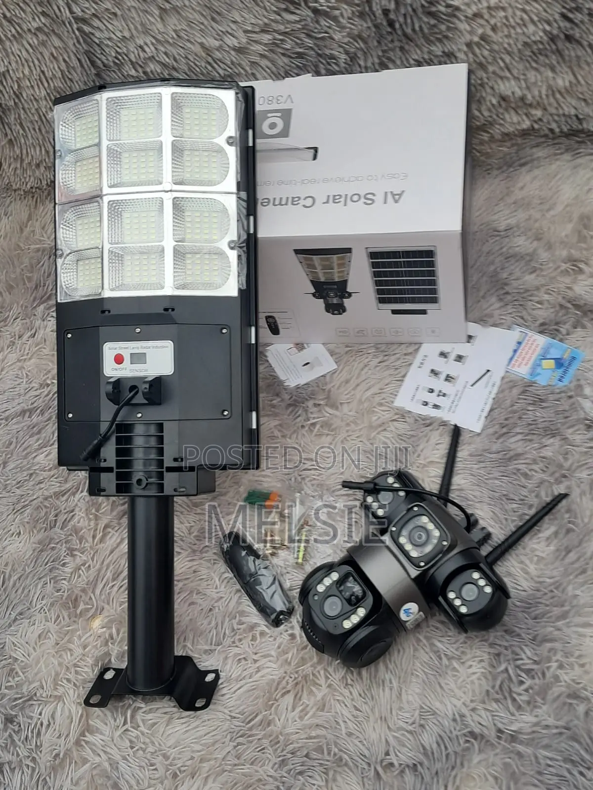Solar Powered 360° Triple Lens 4g Surveillance Camera