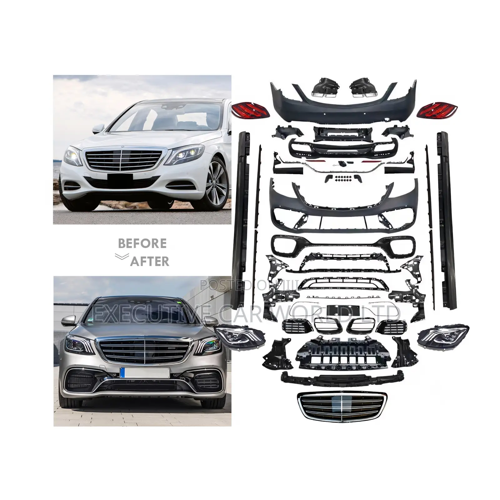 Mercedes-benz S-class W222 To S63 Amg Body Kit