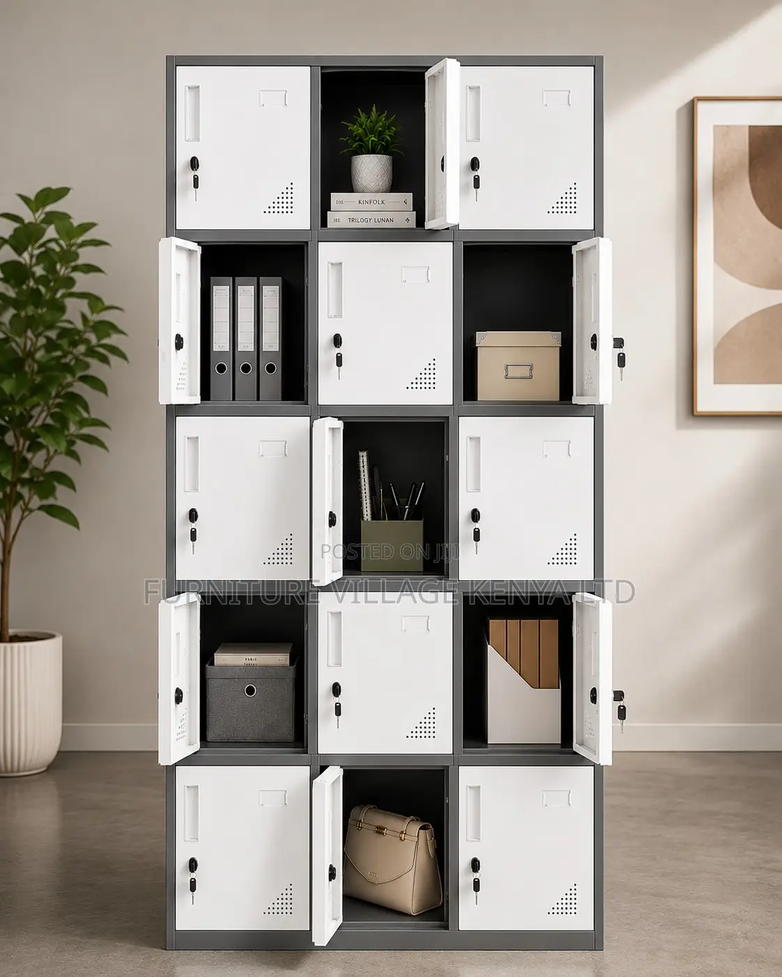 15-Locker Office Cabinet